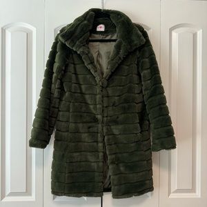BuddyLove Faux Fur Emerald Green Coat